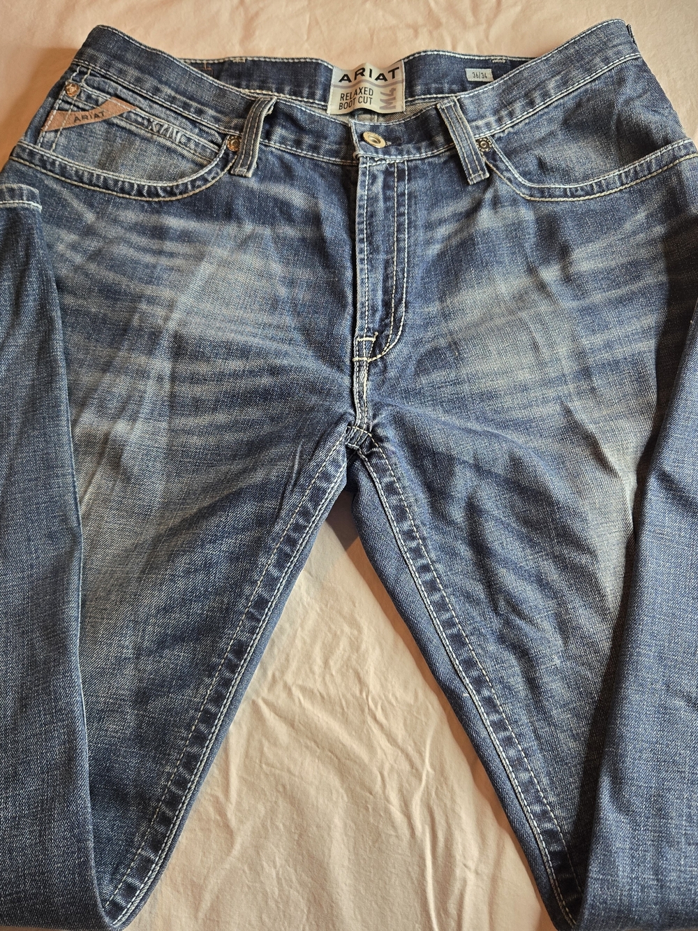 Ariat Men's Relaxed Fit Boot Cut Blue Jeans